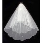 Veil - Multi Layer - Clear Beaded Embellishment - 38" - VL-V50142IV